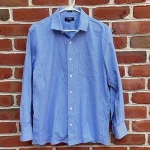 J. Crew Blue and White Checkered Button Up Dress Shirt